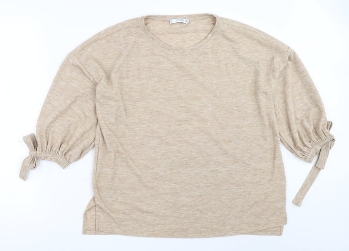 Mango Womens Beige Pullover Jumper Size S