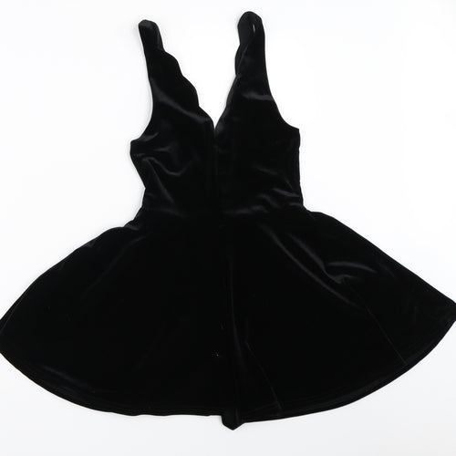 Pins & Needles Womens Black  Velour Playsuit One-Piece Size XS