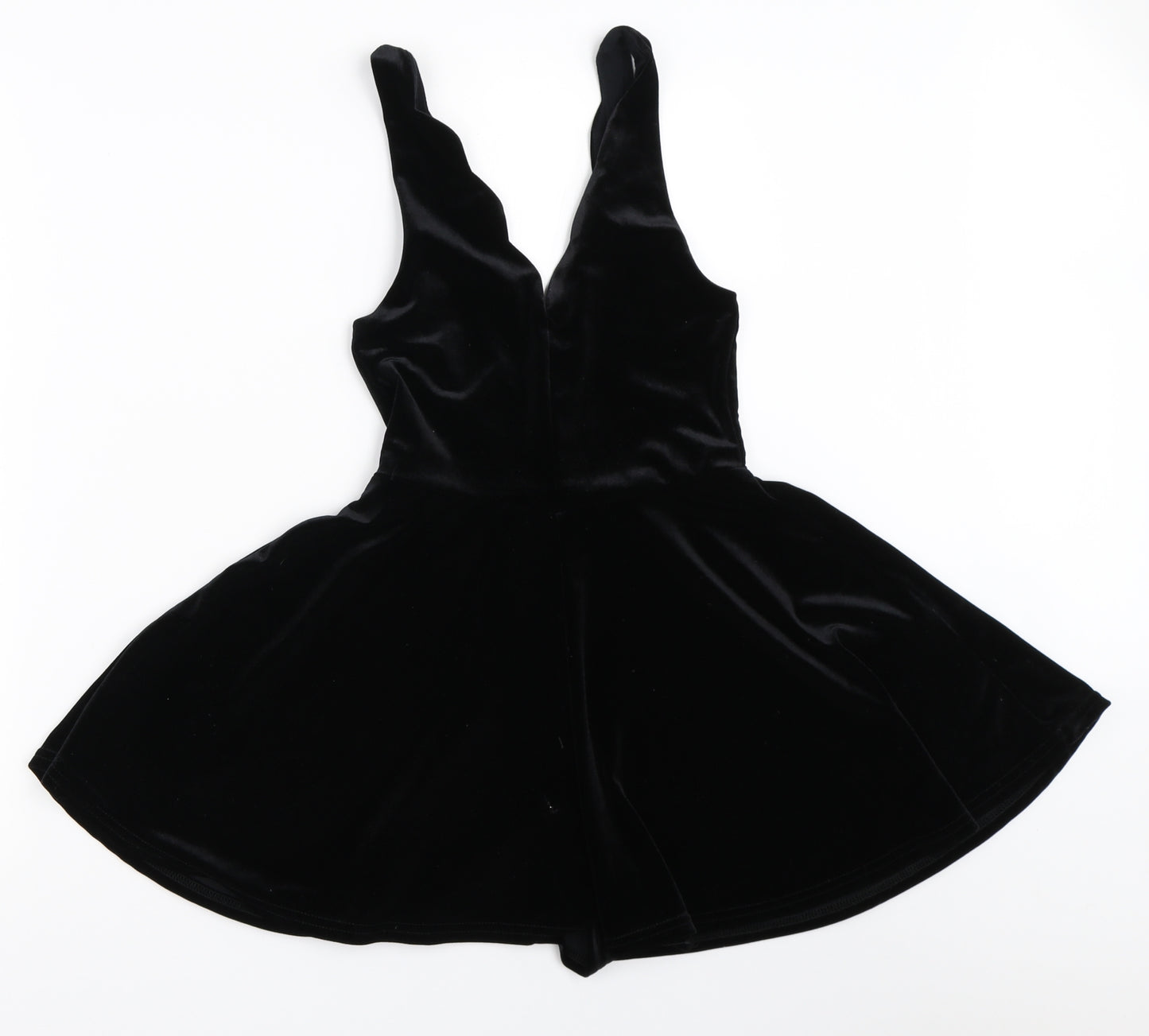 Pins & Needles Womens Black  Velour Playsuit One-Piece Size XS