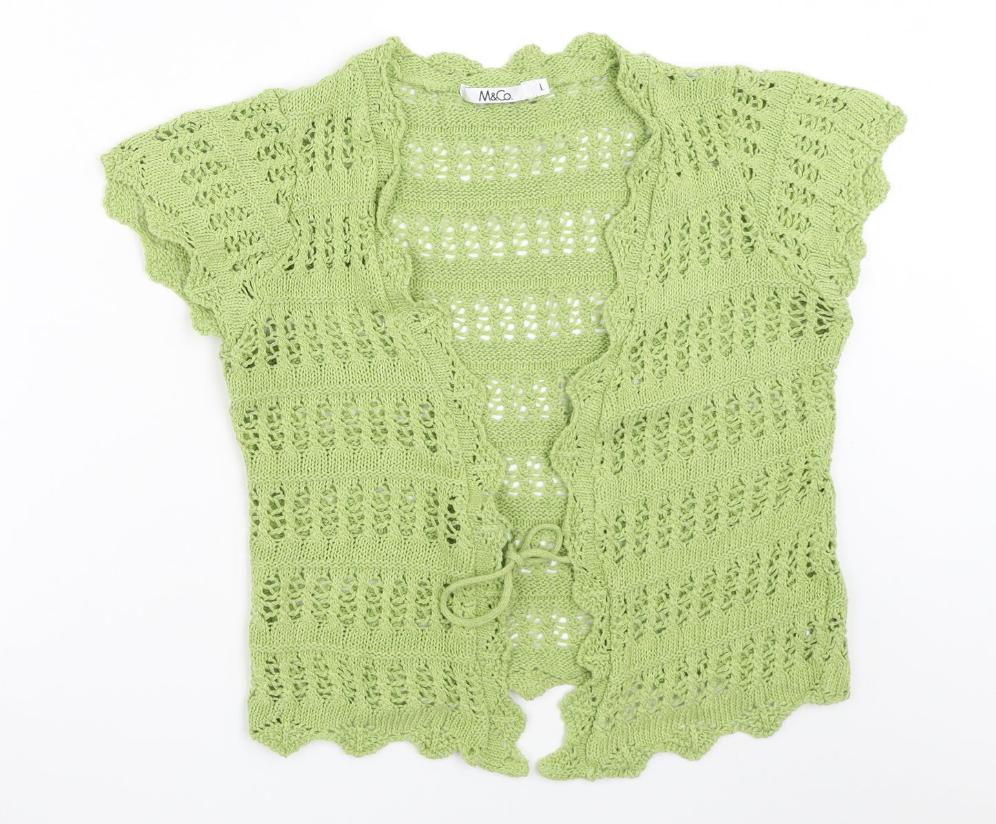 M&Co Womens Green   Cardigan Jumper Size L