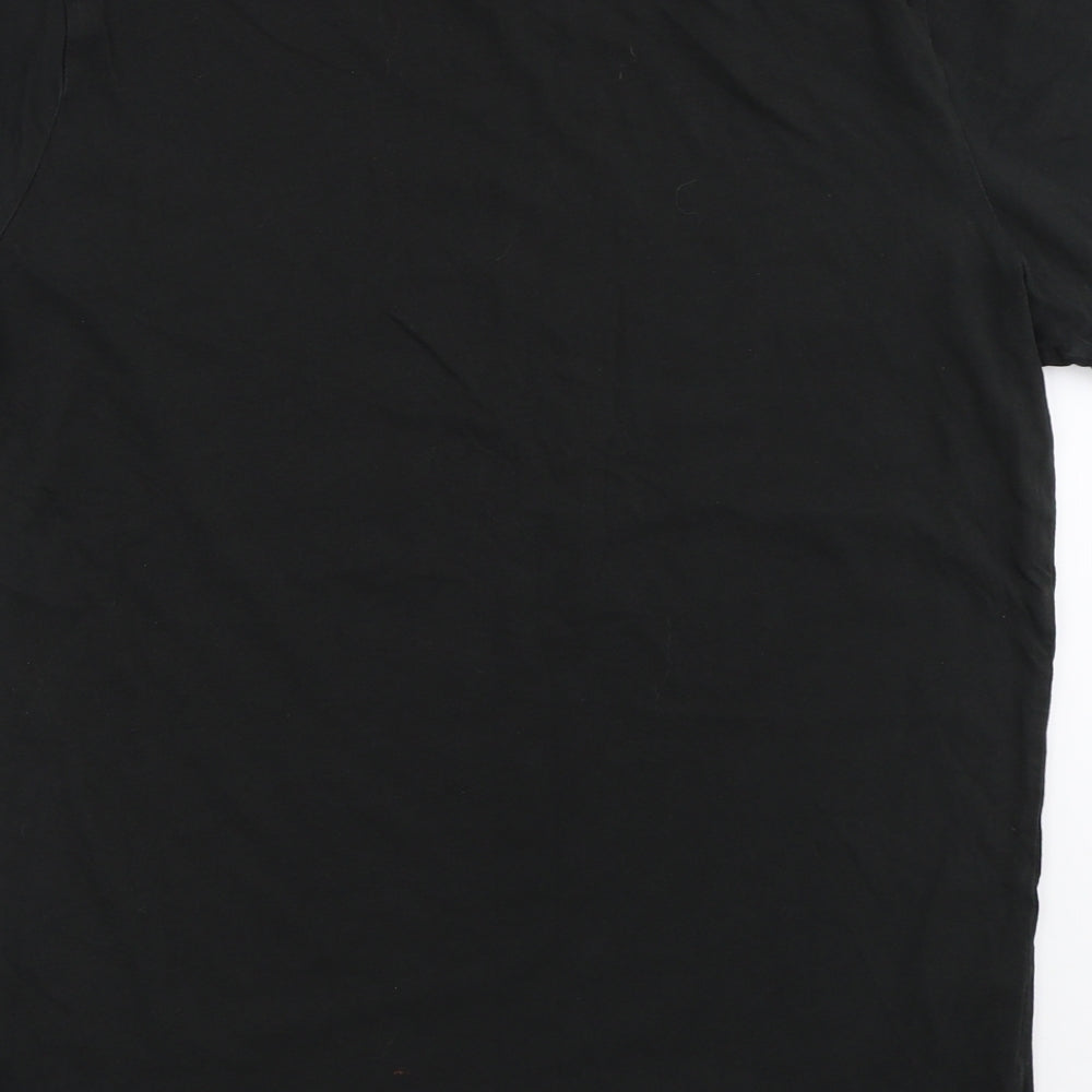 JACK & JONES Mens Black    T-Shirt Size L