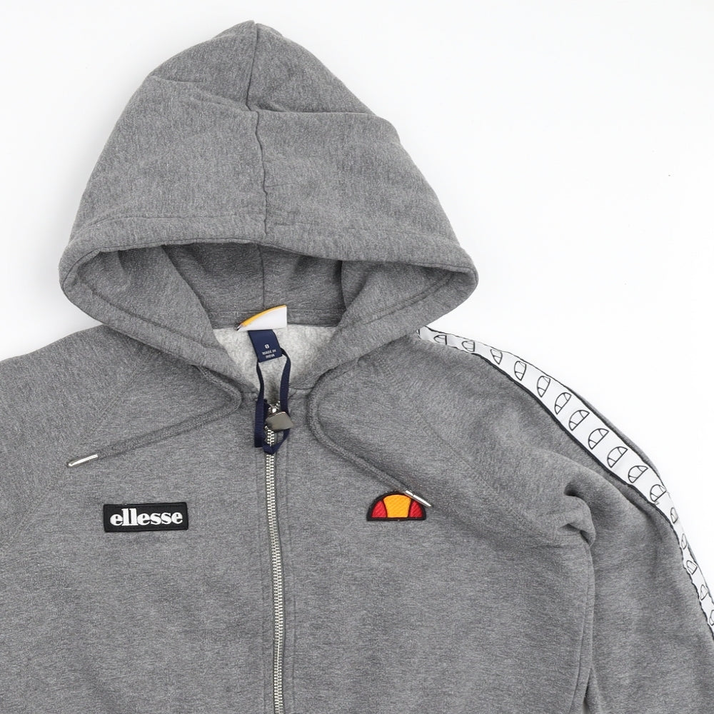 ellesse Womens Grey   Full Zip Hoodie Size 8