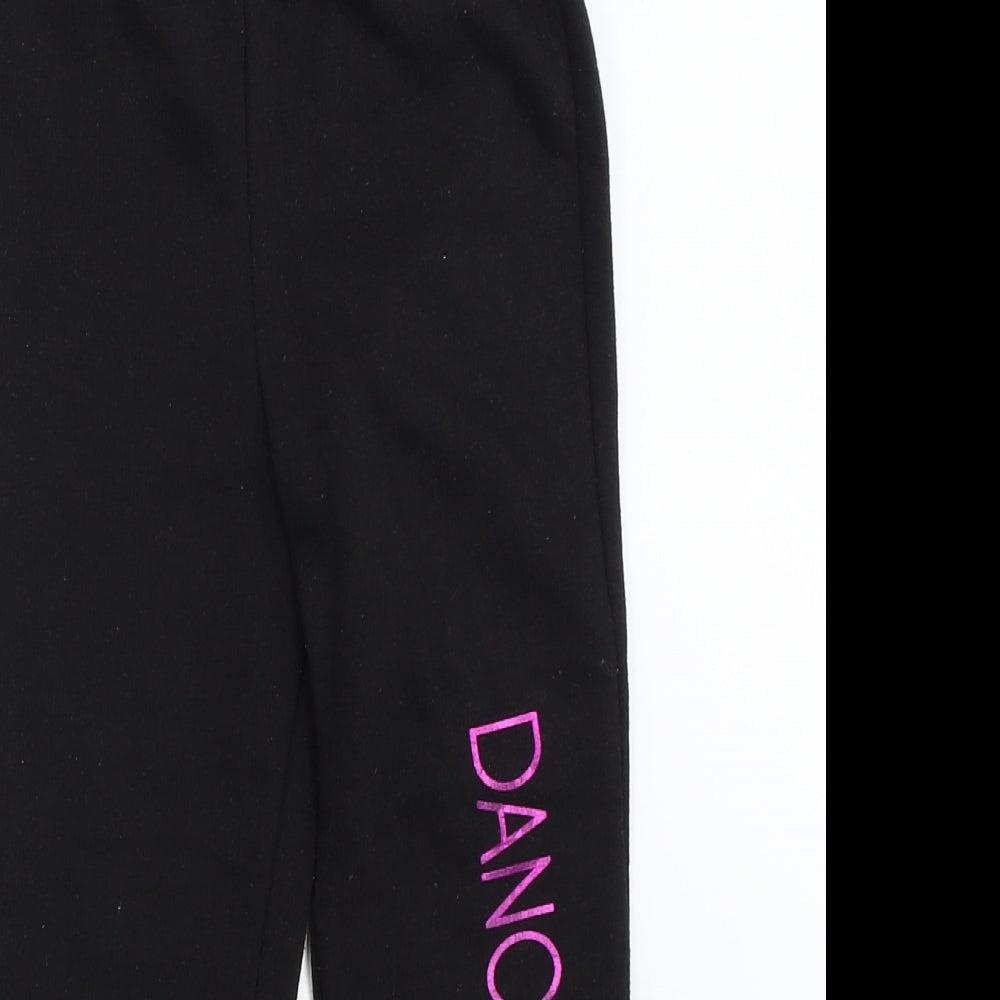 Matalan Girls Black   Jogger Trousers Size 5 Years