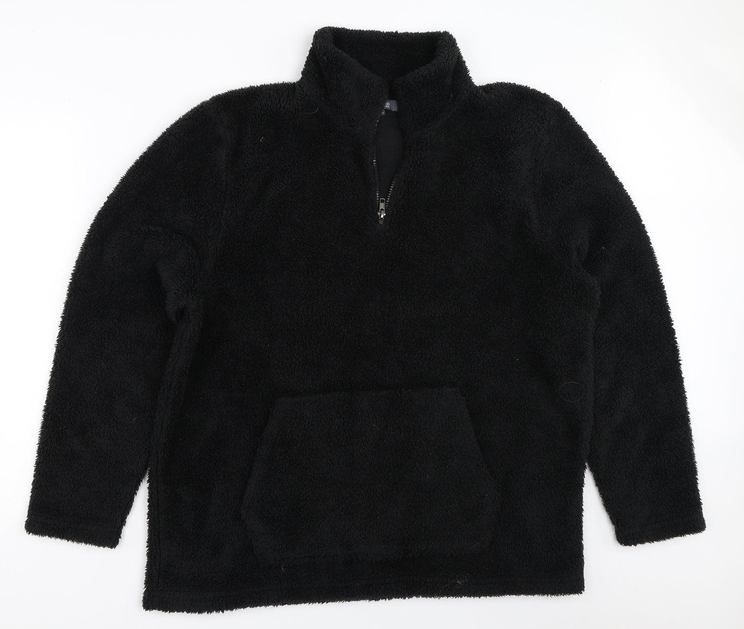 Studio Womens Black   Henley Sweatshirt Size 2XL