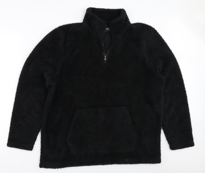 Studio Womens Black   Henley Sweatshirt Size 2XL