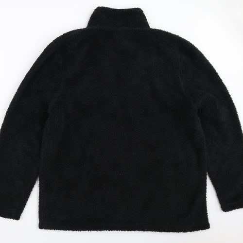 Studio Womens Black   Henley Sweatshirt Size 2XL