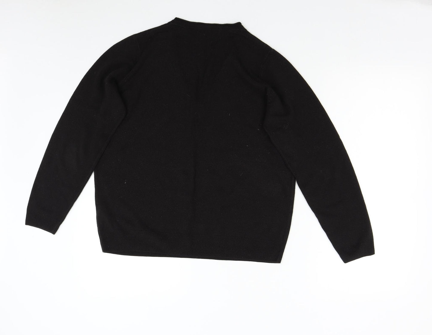M&S Womens Black  Knit Pullover Jumper Size 18