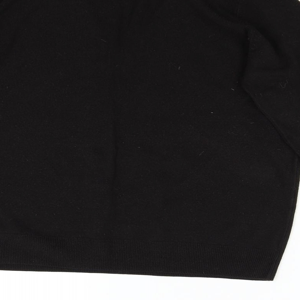 M&S Womens Black  Knit Pullover Jumper Size 18