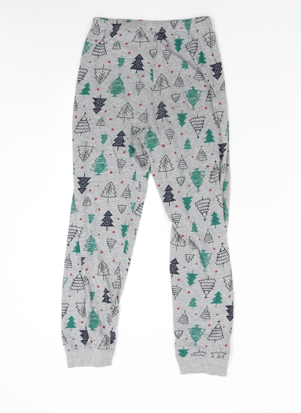 Primark Boys Grey Solid   Pyjama Pants Size 9-10 Years  - Trees