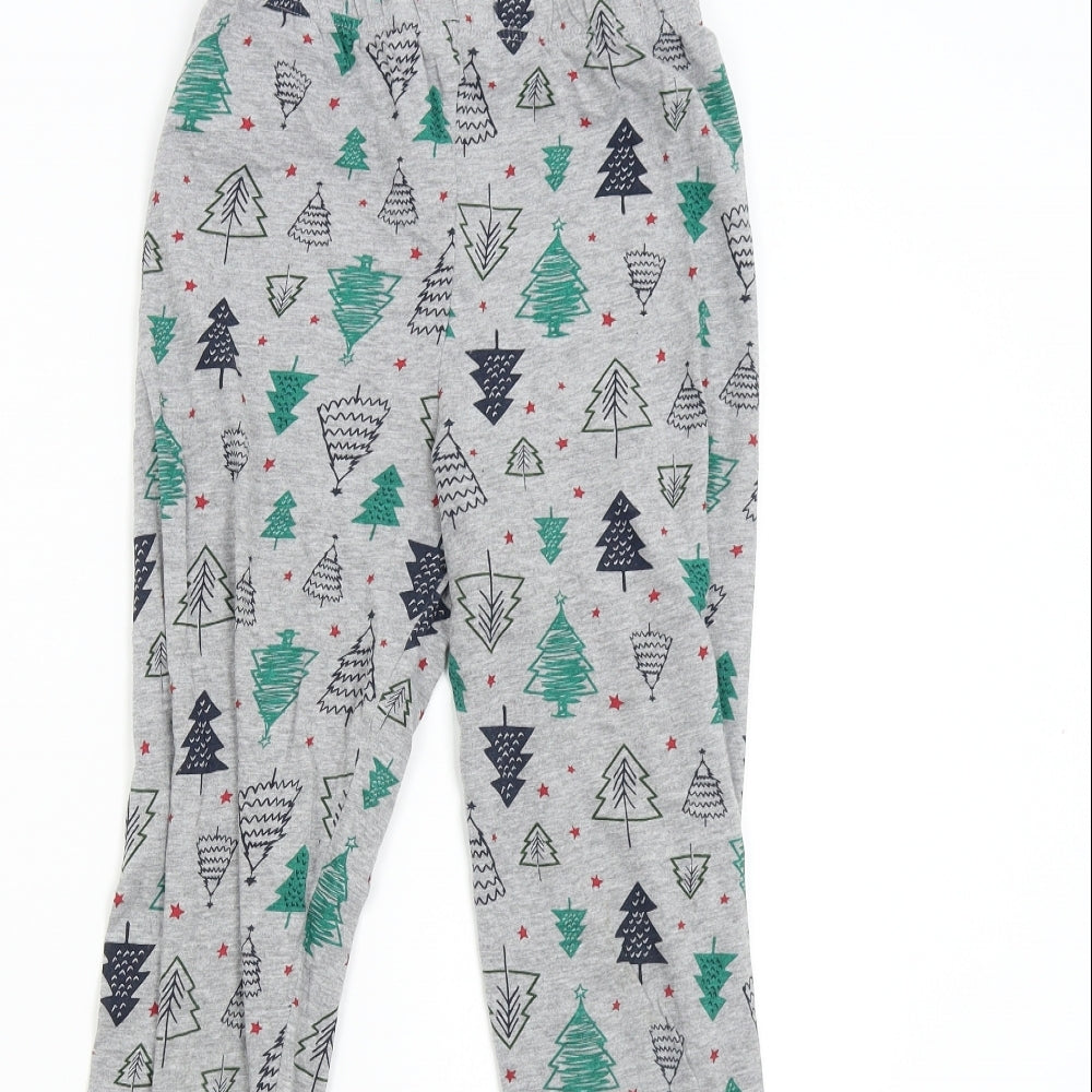 Primark Boys Grey Solid   Pyjama Pants Size 9-10 Years  - Trees