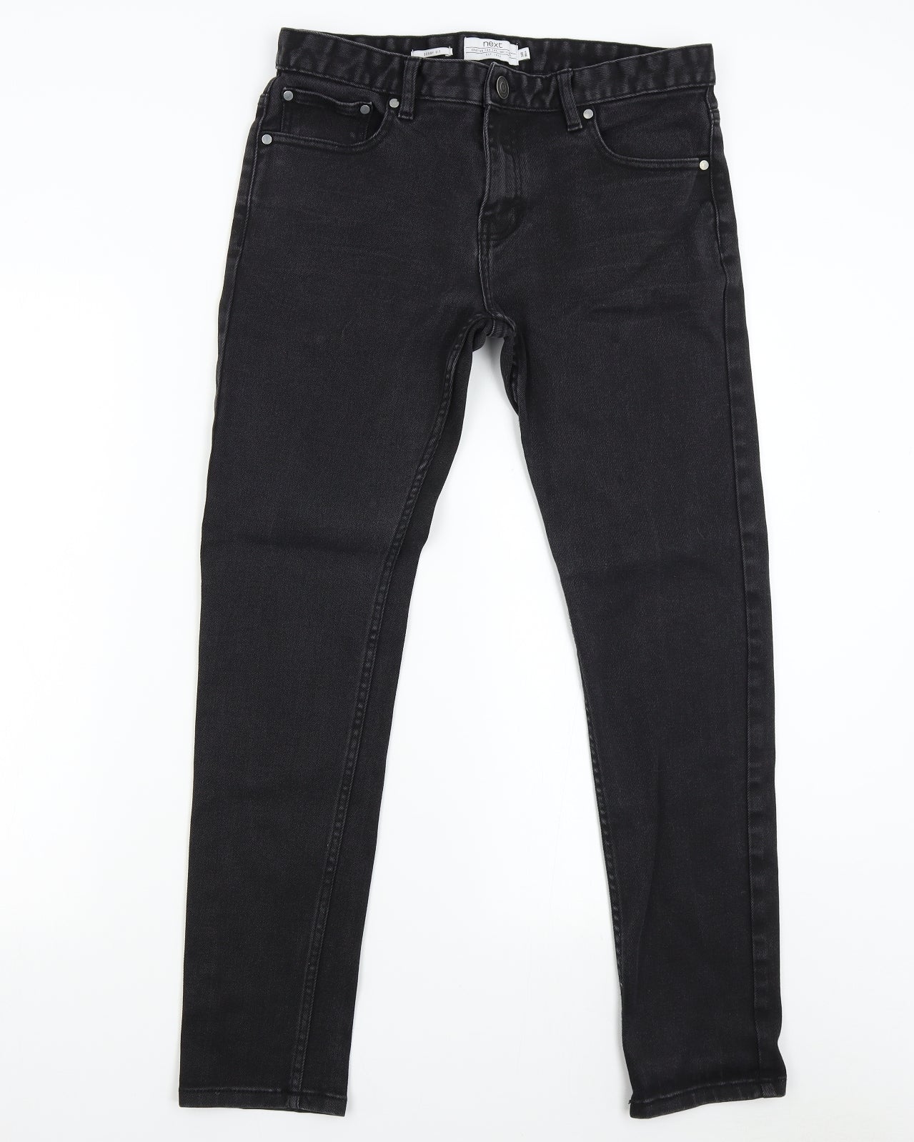 NEXT Mens Black  Denim Skinny Jeans Size 34 L31 in