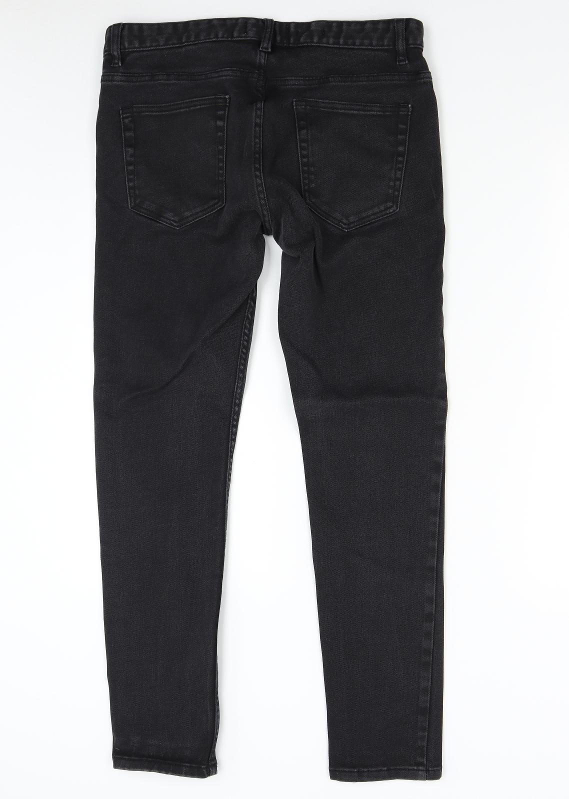 NEXT Mens Black  Denim Skinny Jeans Size 34 L31 in