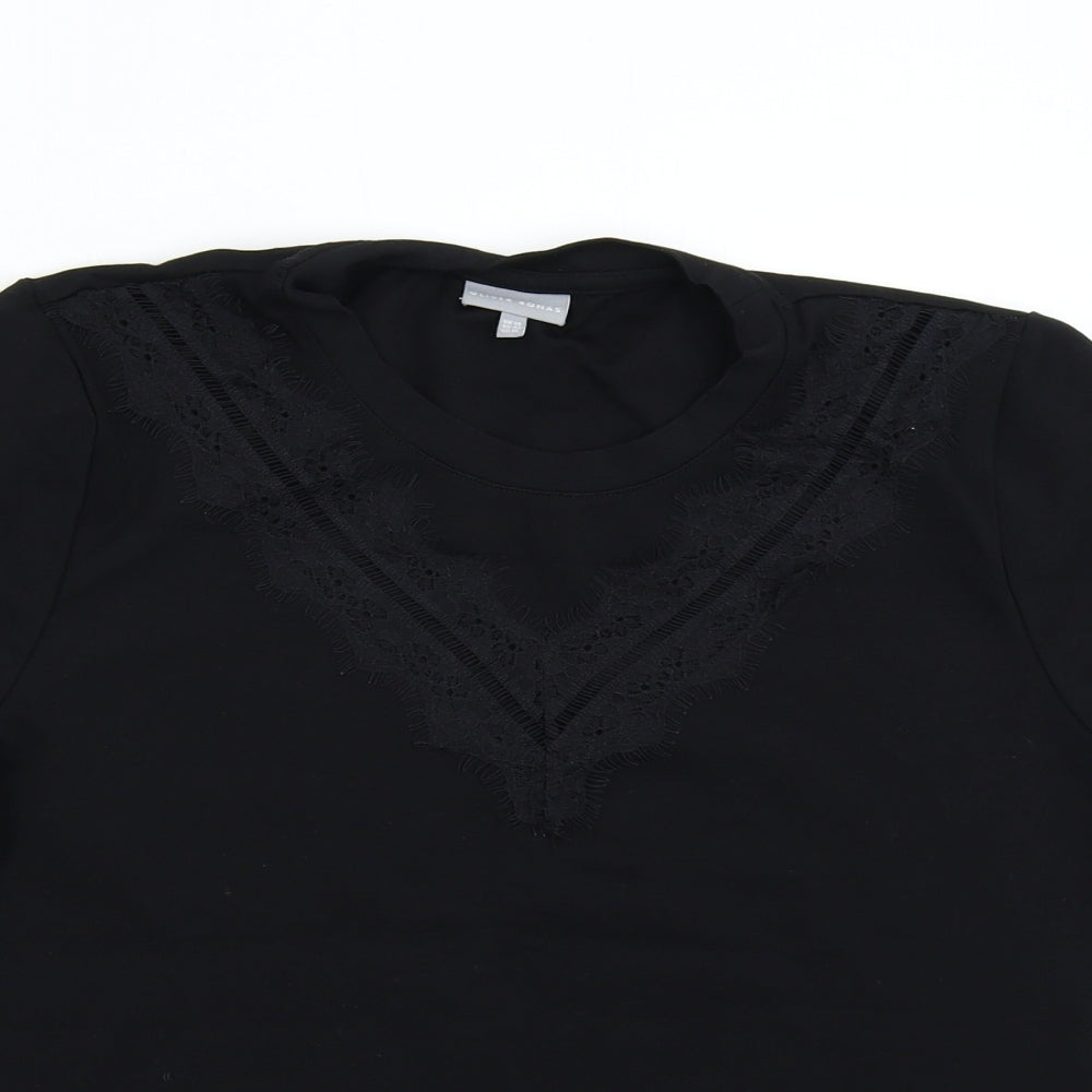 Oliver Bonas Womens Black   Basic T-Shirt Size 14