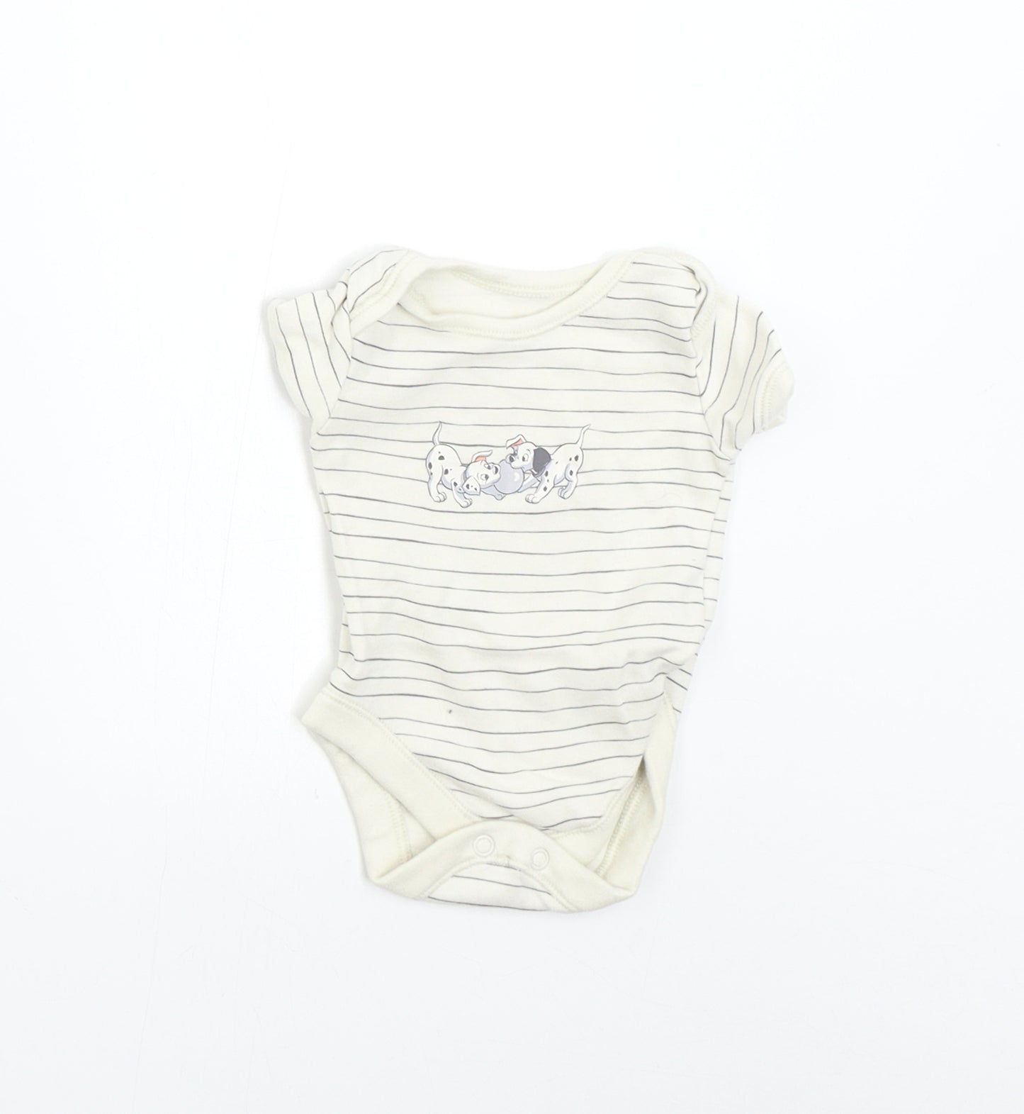 George Baby Beige Striped  Babygrow One-Piece Size 0-3 Months  - Disney 101 Dalmatians
