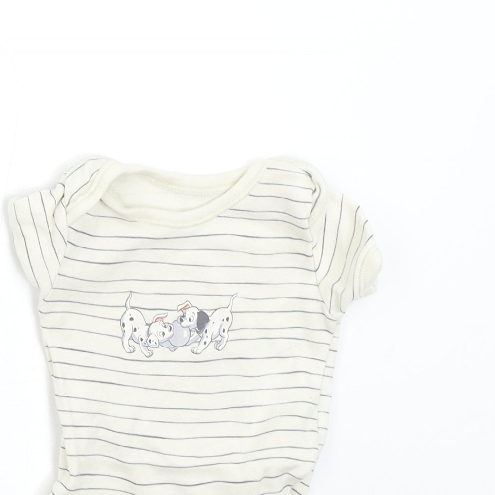 George Baby Beige Striped  Babygrow One-Piece Size 0-3 Months  - Disney 101 Dalmatians