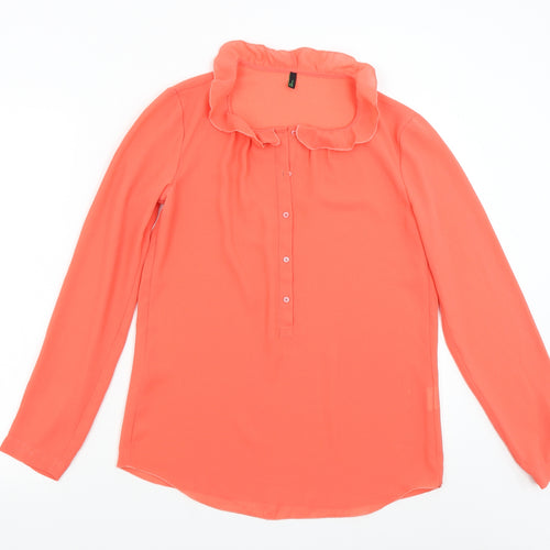 Benetton Womens Orange   Basic Blouse Size S