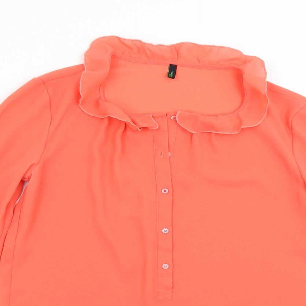 Benetton Womens Orange   Basic Blouse Size S