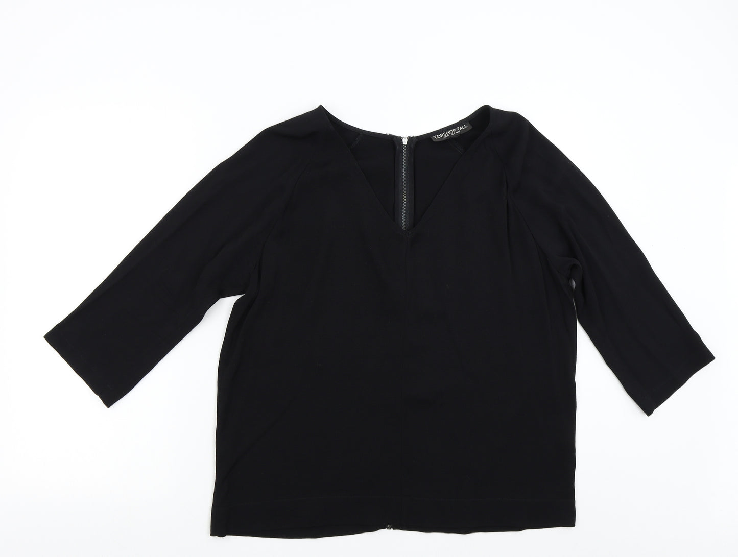 Topshop Tall Womens Black   Basic Blouse Size 10