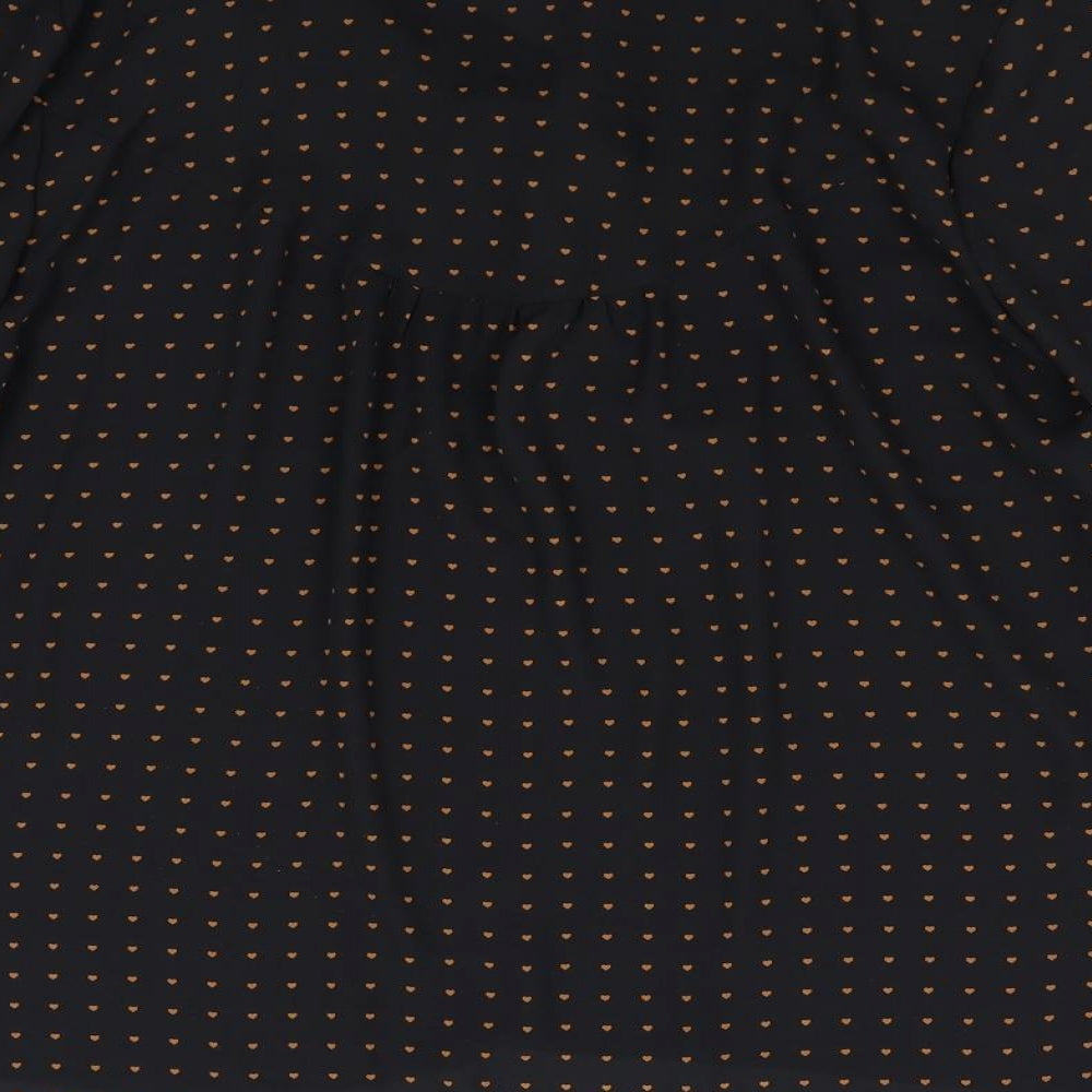 Warehouse Womens Black   Basic Blouse Size 12  - Hearts