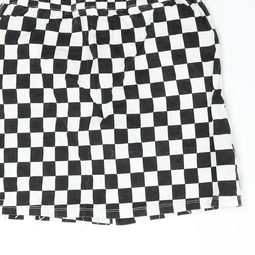 SheIn Girls Multicoloured Check  Mini Skirt Size 11-12 Years