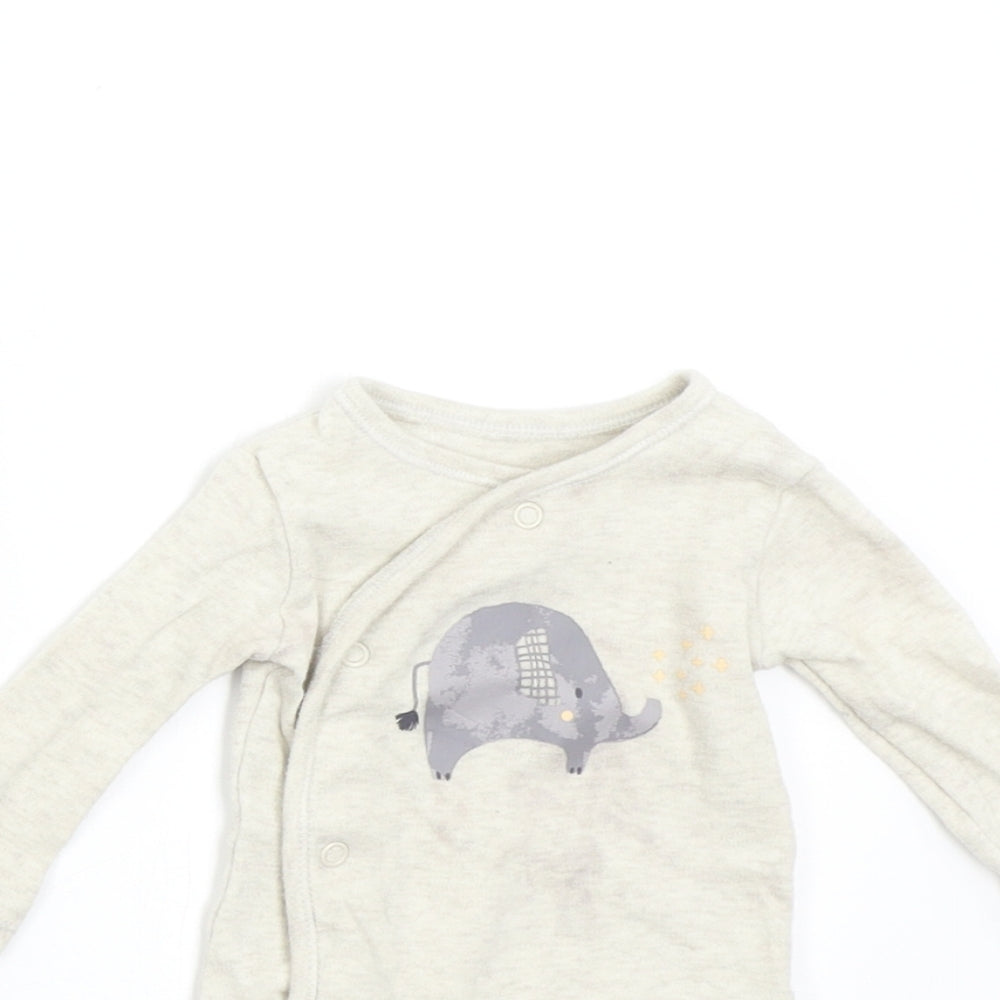 George Baby Beige   Babygrow One-Piece Size 0-3 Months  - Elephant