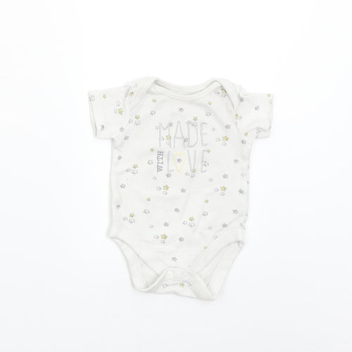 George Baby Grey   Babygrow One-Piece Size 0-3 Months  - Stars Made with Love