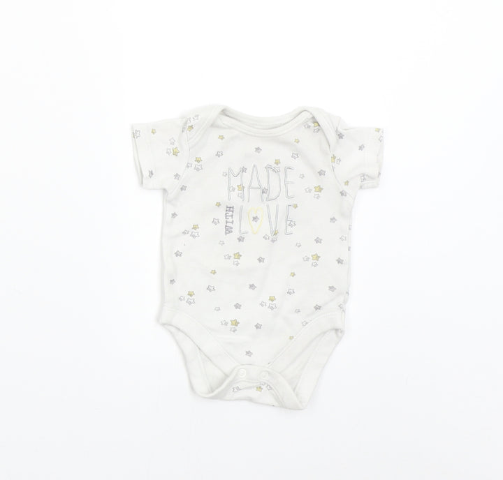 George Baby Grey Babygrow One-Piece Size 0-3 Months - Stars Made with Love