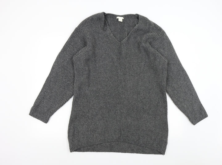 H&M Mens Grey Knit Pullover Jumper Size S
