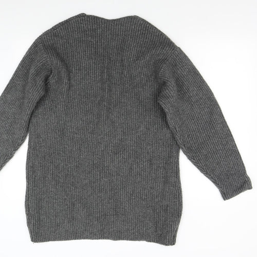 H&M Mens Grey  Knit Pullover Jumper Size S