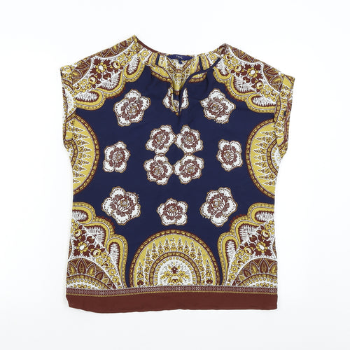 NEXT Womens Multicoloured Geometric  Basic Blouse Size 8