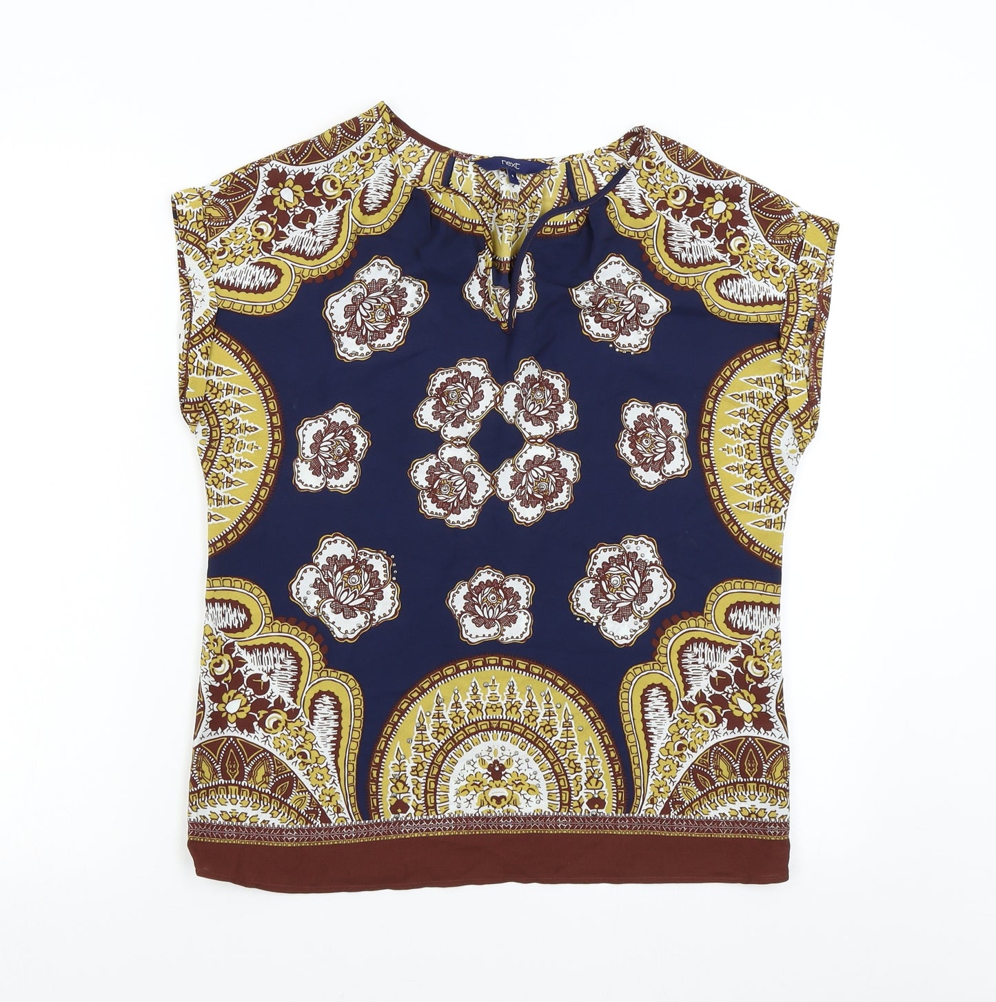 NEXT Womens Multicoloured Geometric  Basic Blouse Size 8