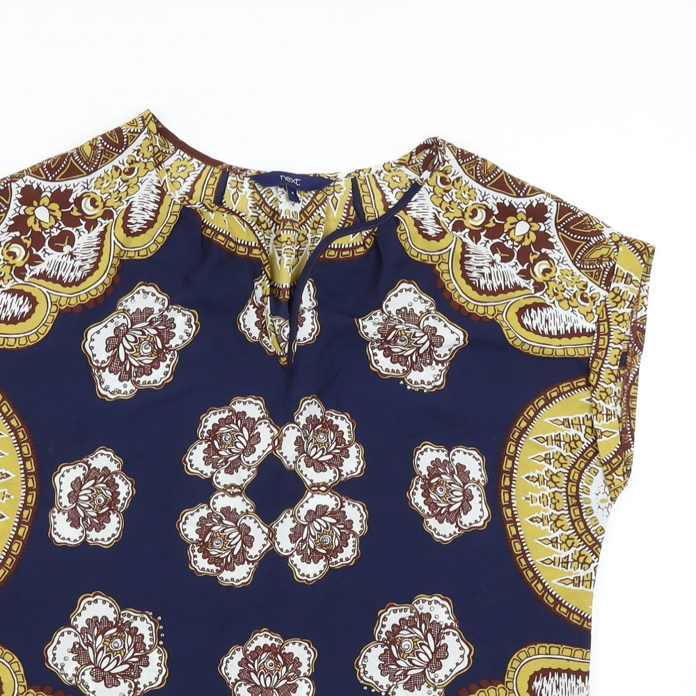 NEXT Womens Multicoloured Geometric  Basic Blouse Size 8