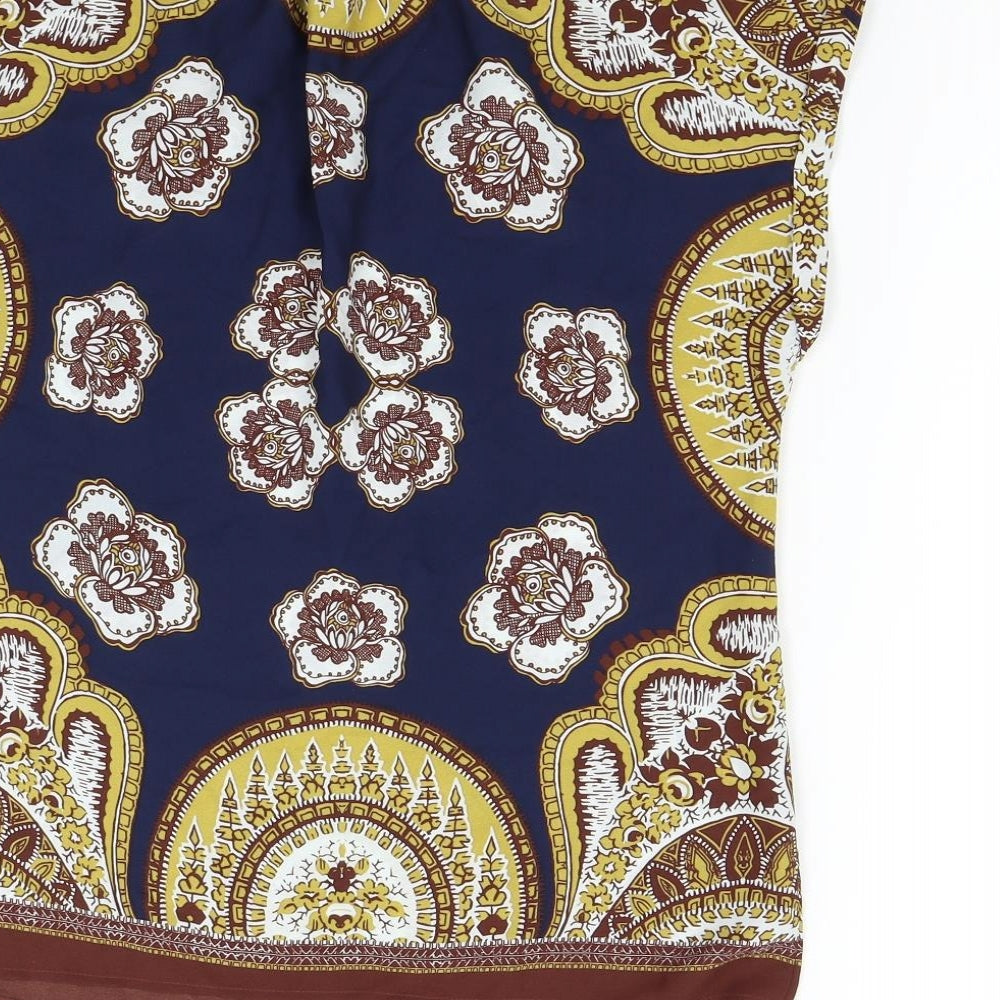 NEXT Womens Multicoloured Geometric  Basic Blouse Size 8