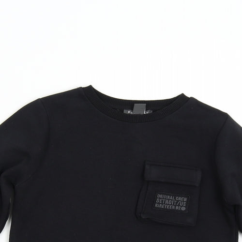 Primark Boys Black   Pullover Sweatshirt Size 9-10 Years