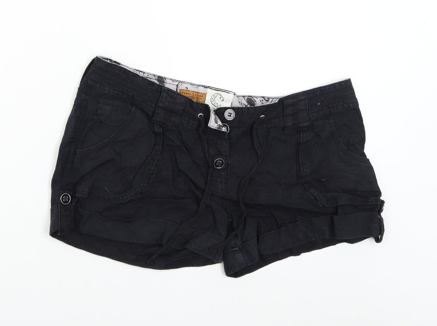 River Island Womens Black   Hot Pants Shorts Size 14