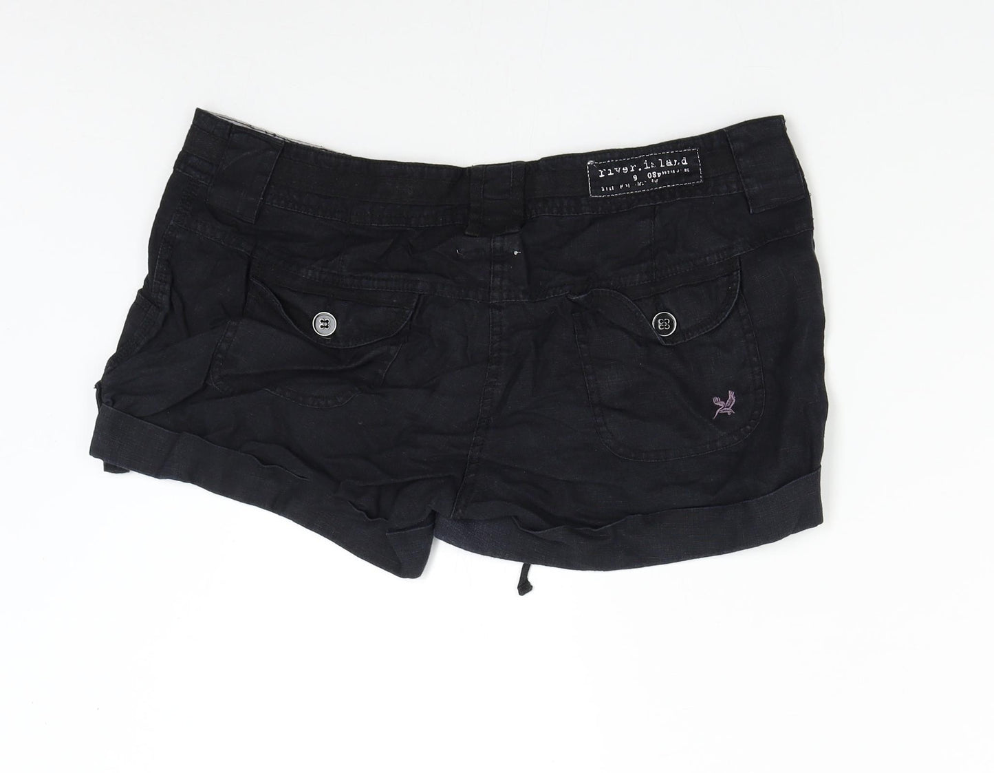 River Island Womens Black   Hot Pants Shorts Size 14