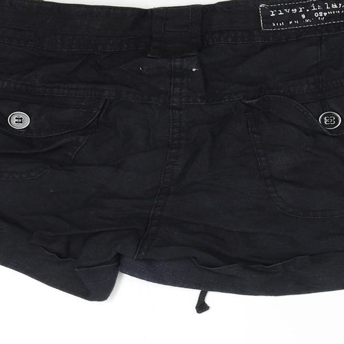 River Island Womens Black   Hot Pants Shorts Size 14