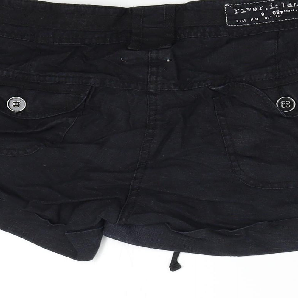 River Island Womens Black   Hot Pants Shorts Size 14