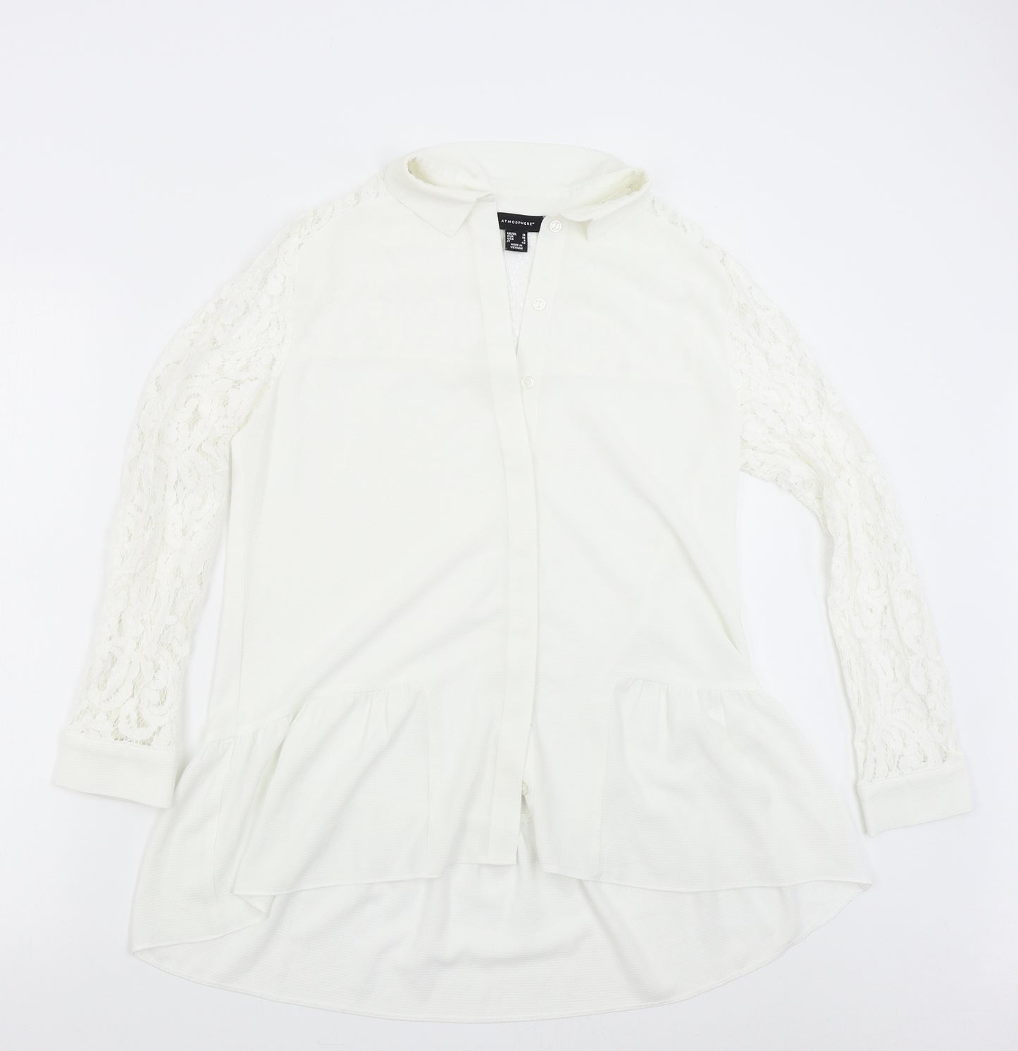 Primark Womens White   Tunic Button-Up Size 10