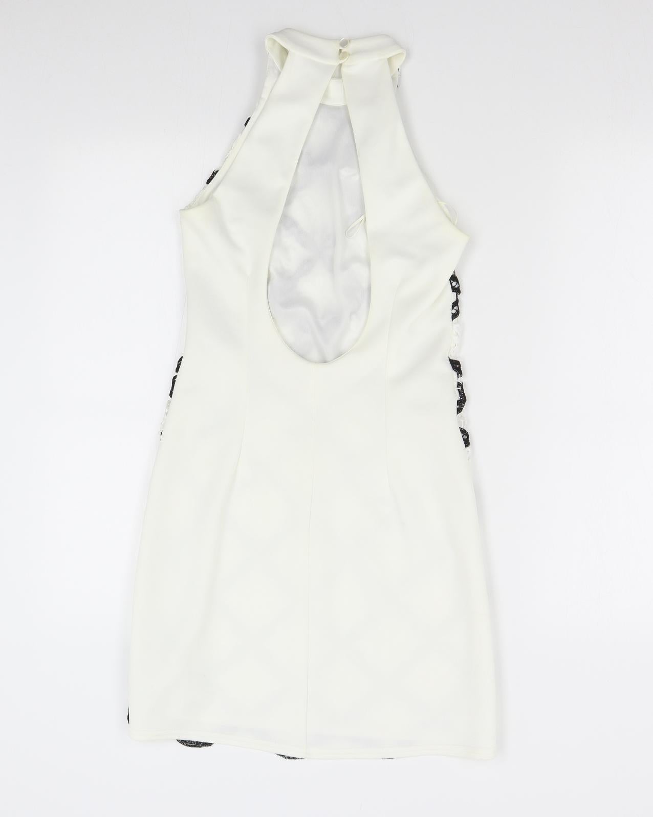 Ariana Lipsy Womens Ivory Floral  Slip Dress  Size 4