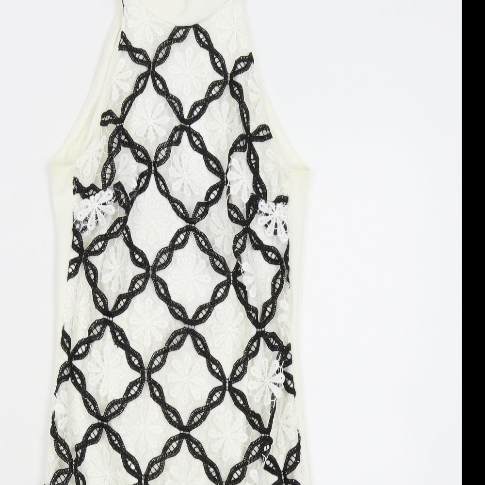 Ariana Lipsy Womens Ivory Floral  Slip Dress  Size 4