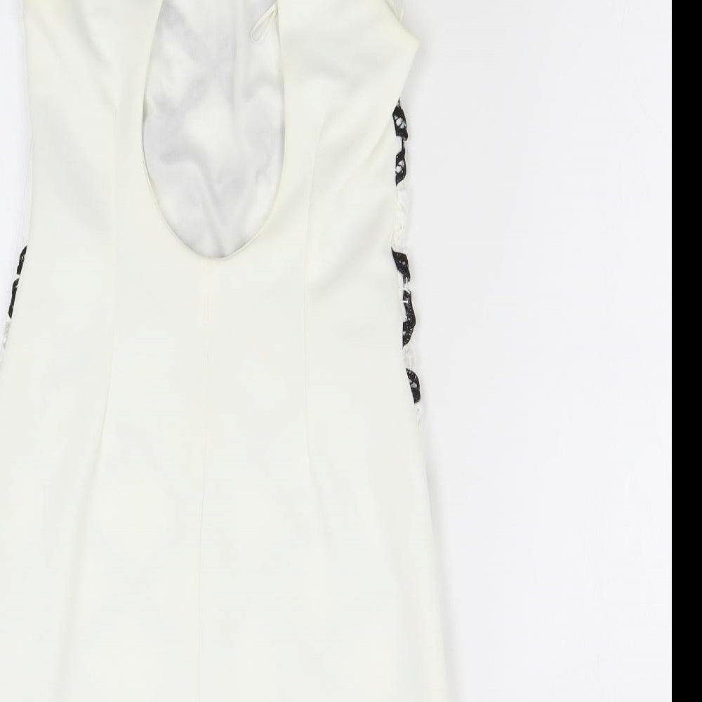 Ariana Lipsy Womens Ivory Floral  Slip Dress  Size 4