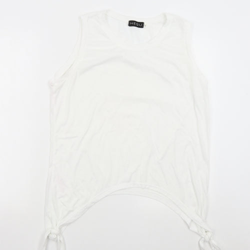 Hequ Womens White   Basic Blouse Size 2XL