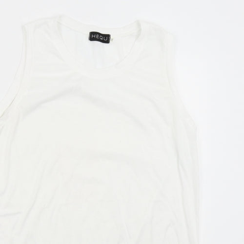 Hequ Womens White   Basic Blouse Size 2XL