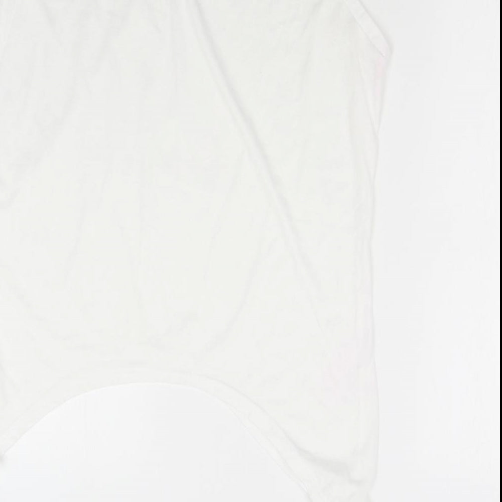 Hequ Womens White   Basic Blouse Size 2XL