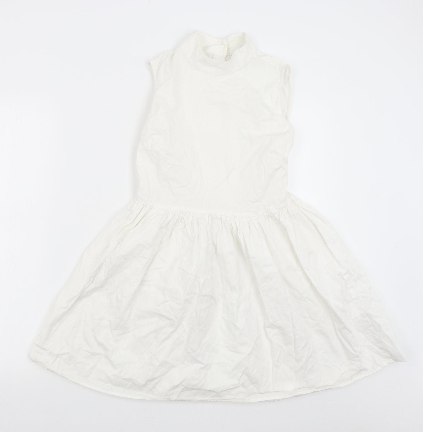 ASOS Petite Womens White  Corduroy Fit & Flare  Size 12