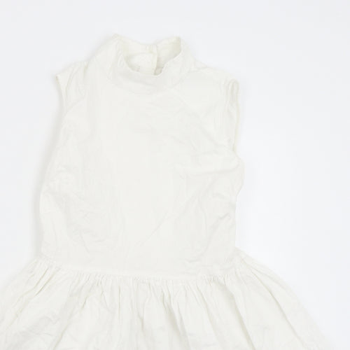 ASOS Petite Womens White  Corduroy Fit & Flare  Size 12