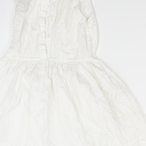 ASOS Petite Womens White  Corduroy Fit & Flare  Size 12