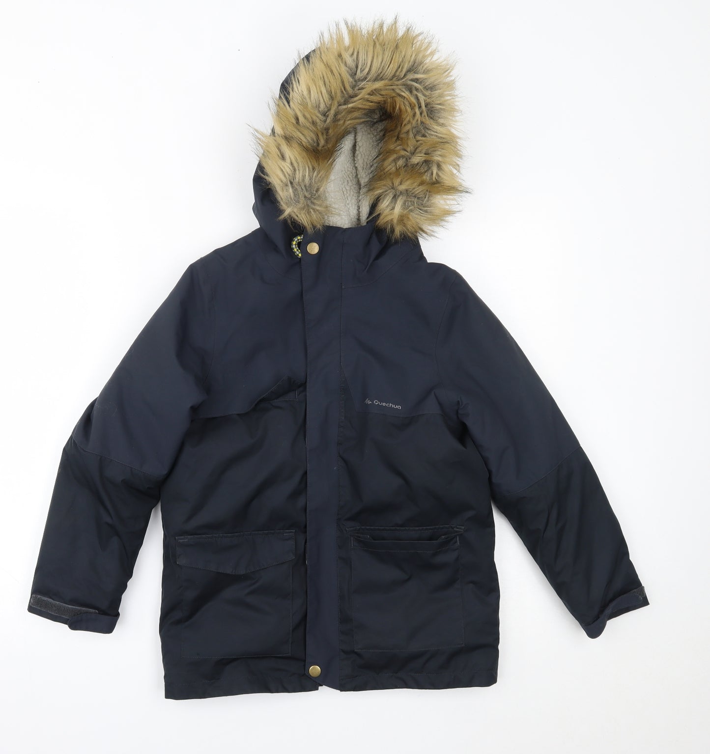 DECATHLON Boys Blue   Overcoat Coat Size 8-9 Years