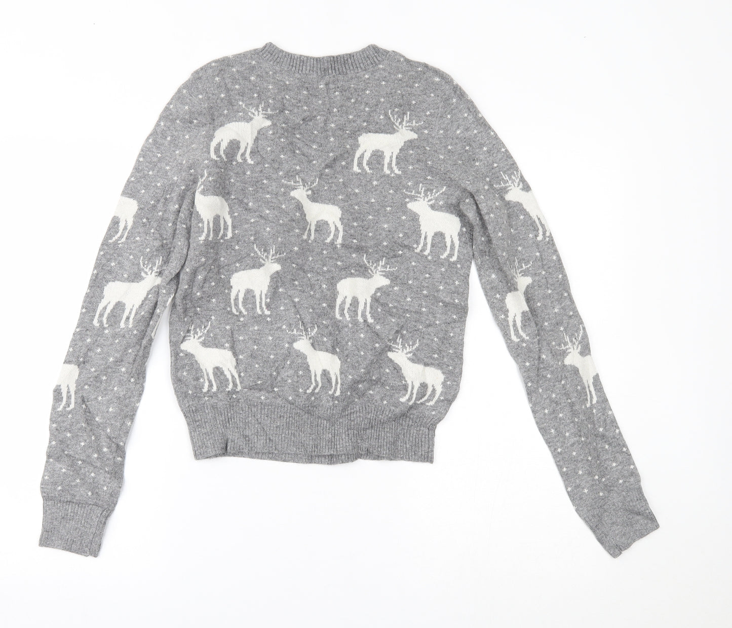 Abercrombie & Fitch Womens Grey Polka Dot  Pullover Jumper Size XS  - christmas